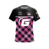 900 Global Erin McCarthy Pink Plaid CoolWick Bowling Jersey