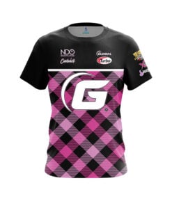 900 Global Erin McCarthy Pink Plaid CoolWick Bowling Jersey