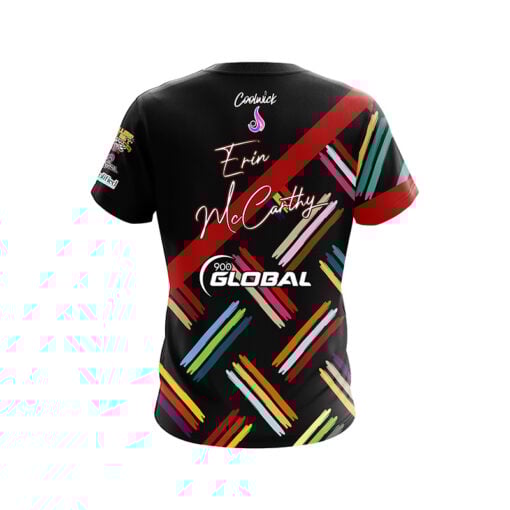 900 Global Erin McCarthy Red Sketch CoolWick Bowling Jersey - Image 2