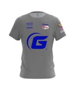 900 Global Erin McCarthy Solid Grey Dark Blue CoolWick Bowling Jersey