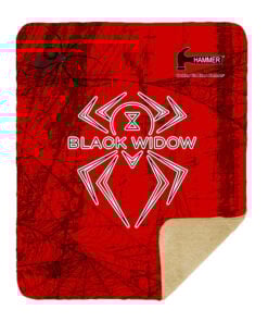 Alternative view of Hammer Black Widow Blood Red Grunge Sherpa Lined Throw Blanket