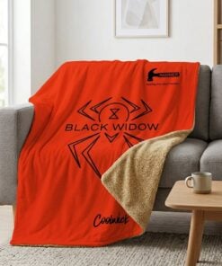 Hammer Black Widow Toxin Pearl Sherpa Lined Throw Blanket