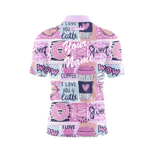 Coffee Love Fast Track CoolWick Bowling Jersey - Image 3