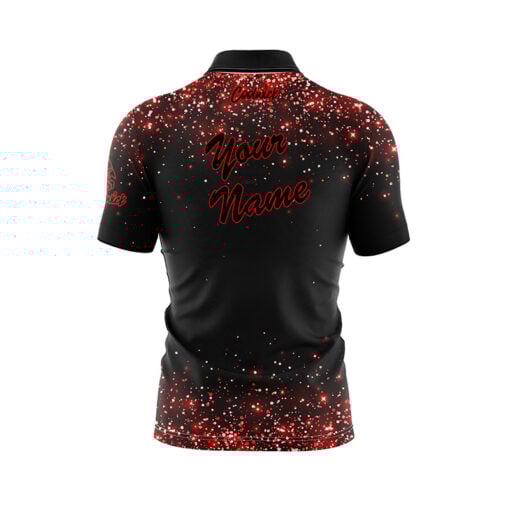 Red Glitter Fast Track CoolWick Bowling Jersey - Image 3