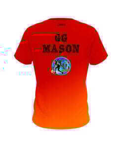 Alternative view of Gazmine "GG" Mason Red Orange Fade CoolWick Bowling Jersey