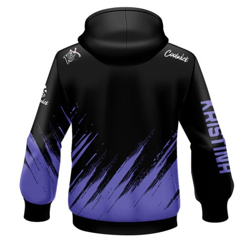 Hammer Kristina Cox Periwinkle Purple CoolWick Bowling Hoodie - Image 2