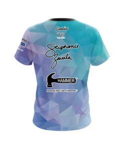 Alternative view of Hammer Stephanie Zavala Purple Blue Gradient CoolWick Bowling Jersey