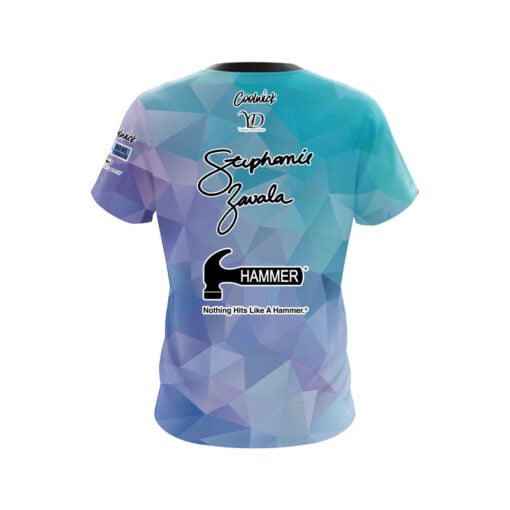 Hammer Stephanie Zavala Purple Blue Gradient CoolWick Bowling Jersey - Image 2