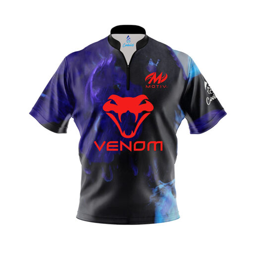 Motiv Venom Hysteria Quick Ship CoolWick Sash Zip Bowling Jersey