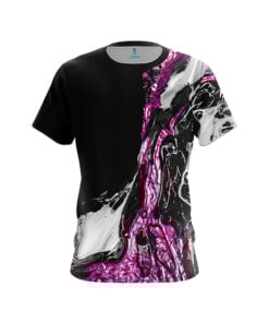 Pink Black Liquid Marble CoolWick Bowling Jersey
