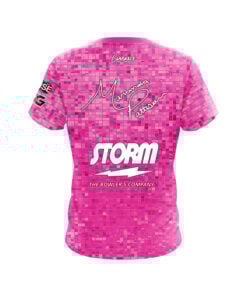 Alternative view of Storm Maranda Pattison Pink Blocks CoolWick Bowling Jersey