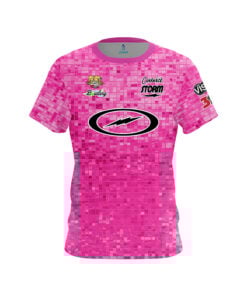 Storm Maranda Pattison Pink Blocks CoolWick Bowling Jersey