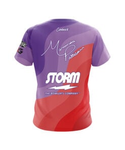 Alternative view of Storm Maranda Pattison Red Purple Swirl CoolWick Bowling Jersey