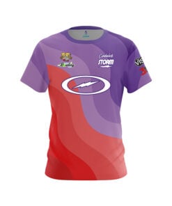 Storm Maranda Pattison Red Purple Swirl CoolWick Bowling Jersey