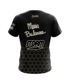 Alternative view of Storm Maria Bulanova Black Gold Honeycomb CoolWick Bowling Jersey