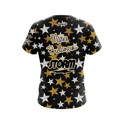 Storm Maria Bulanova Black Gold Starstrike CoolWick Bowling Jersey - Image 2