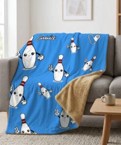 Verity Crawley PinPals Sherpa Lined Throw Blanket