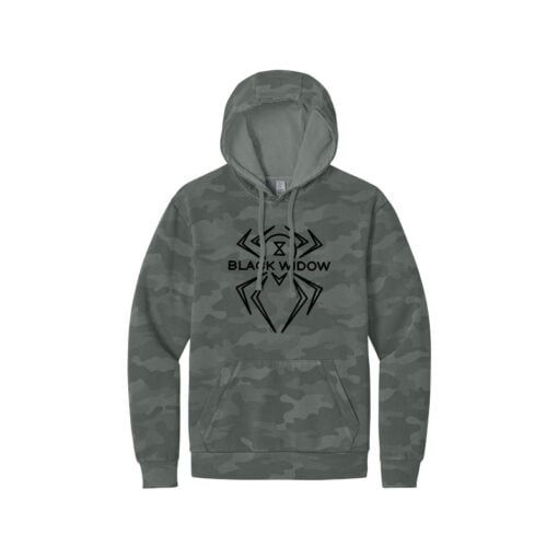 Hammer Black Widow Camo Wash Men's Bowling Pullover Hoodie - Image 3