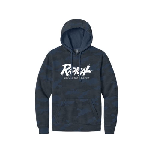 Radical Camo Wash Men's Bowling Pullover Hoodie - Image 2