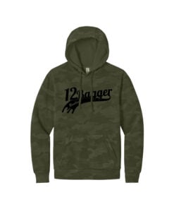 Alternative view of 12Bagger Camo Wash Men's Bowling Pullover Hoodie