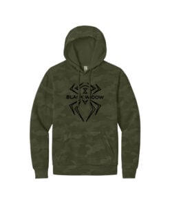 Alternative view of Hammer Black Widow Camo Wash Men's Bowling Pullover Hoodie