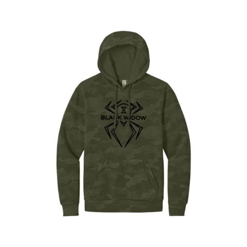 Hammer Black Widow Camo Wash Men's Bowling Pullover Hoodie - Image 2