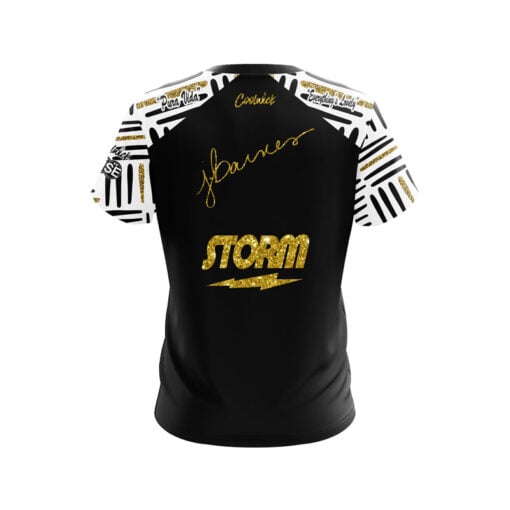 Storm Josie Barnes Gold White Hash CoolWick Bowling Jersey - Image 2