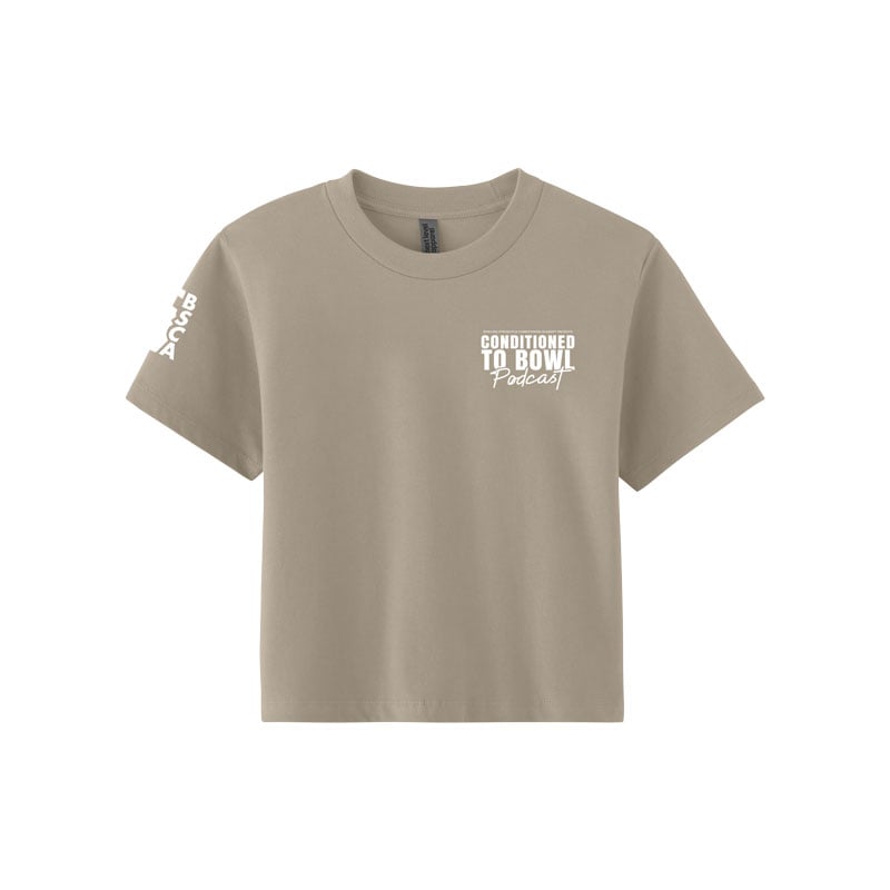 Conditioned to Bowl Podcast Heather D'Errico Heavyweight Women's Boxy Crop Tee