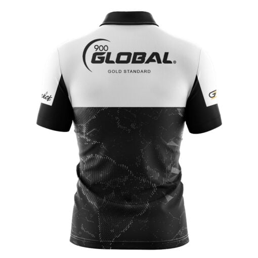 900 Global Standard Collection GSEternity26 Men's Polo Zip CoolWick Bowling Jersey - Image 2