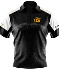 900 Global Standard Collection GSEternity26 Men's Polo Zip CoolWick Bowling Jersey