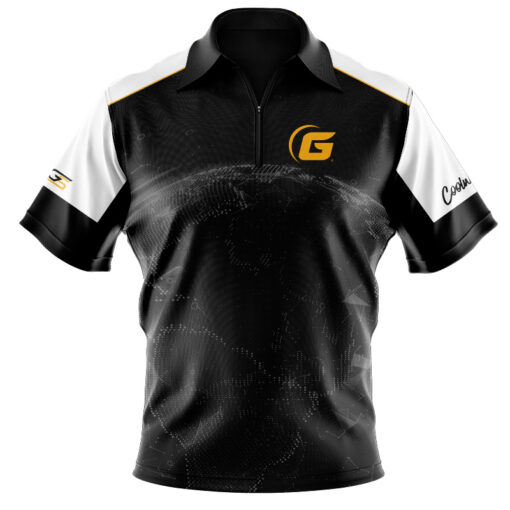 900 Global Standard Collection GSEternity26 Men's Polo Zip CoolWick Bowling Jersey