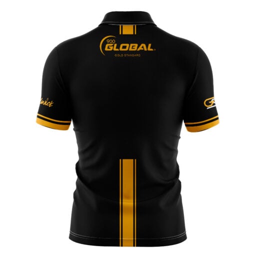 900 Global Standard Collection GSX26 Men's Polo Zip CoolWick Bowling Jersey - Image 2