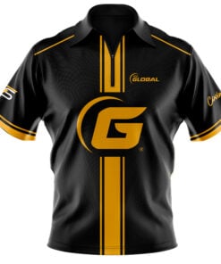 900 Global Standard Collection GSX26 Men's Polo Zip CoolWick Bowling Jersey