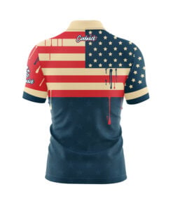 Alternative view of Patriotic Drip Fast Track CoolWick Bowling Jersey