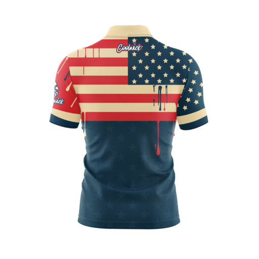 Patriotic Drip Fast Track CoolWick Bowling Jersey - Image 2