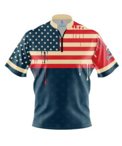 Patriotic Drip Fast Track CoolWick Bowling Jersey