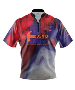 Hammer Raw Hammer Red White Purple Fast Track CoolWick Bowling Jersey