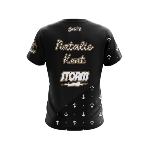 Storm Natalie Kent Anchor Black Gold CoolWick Bowling Jersey - Image 2