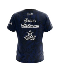 Alternative view of Roto Grip Jenna Williams Blue Tropical CoolWick Bowling Jersey