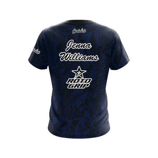 Roto Grip Jenna Williams Blue Tropical CoolWick Bowling Jersey - Image 2