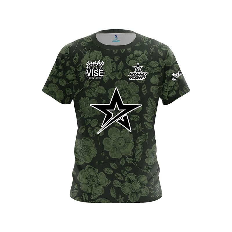 Roto Grip Jenna Williams Green Vintage Floral CoolWick Bowling Jersey