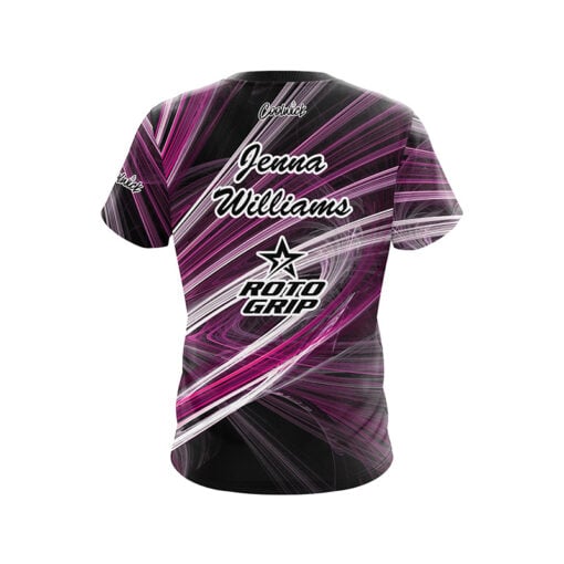 Roto Grip Jenna Williams Pink Motion Swirl CoolWick Bowling Jersey - Image 2