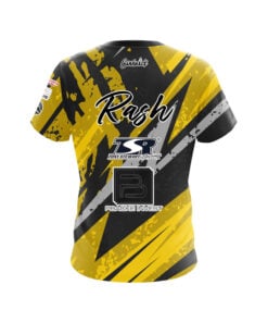 Alternative view of BowlersMart Sean Rash Yellow Grunge CoolWick Bowling Jersey