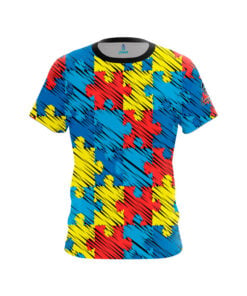 Autism Awareness Puzzle Pieces CoolWick Bowling Jersey
