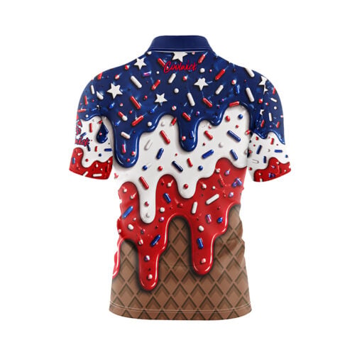 Star Spangled Cone Fast Track CoolWick Bowling Jersey - Image 2