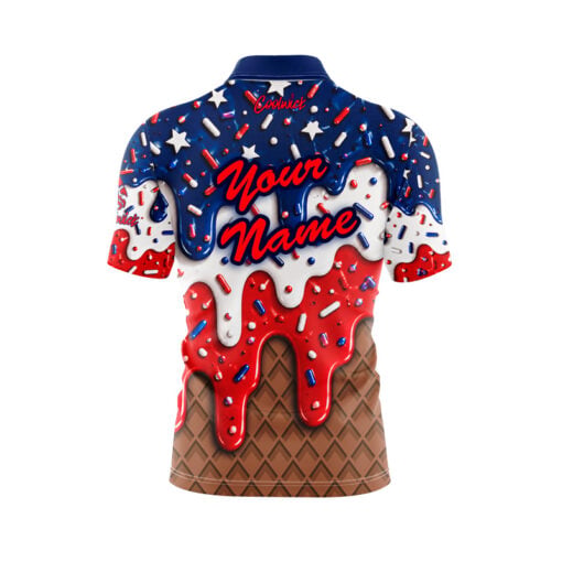 Star Spangled Cone Fast Track CoolWick Bowling Jersey - Image 3