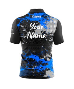 Alternative view of CoolWick Elite Blue Impact Sash Zip Jersey