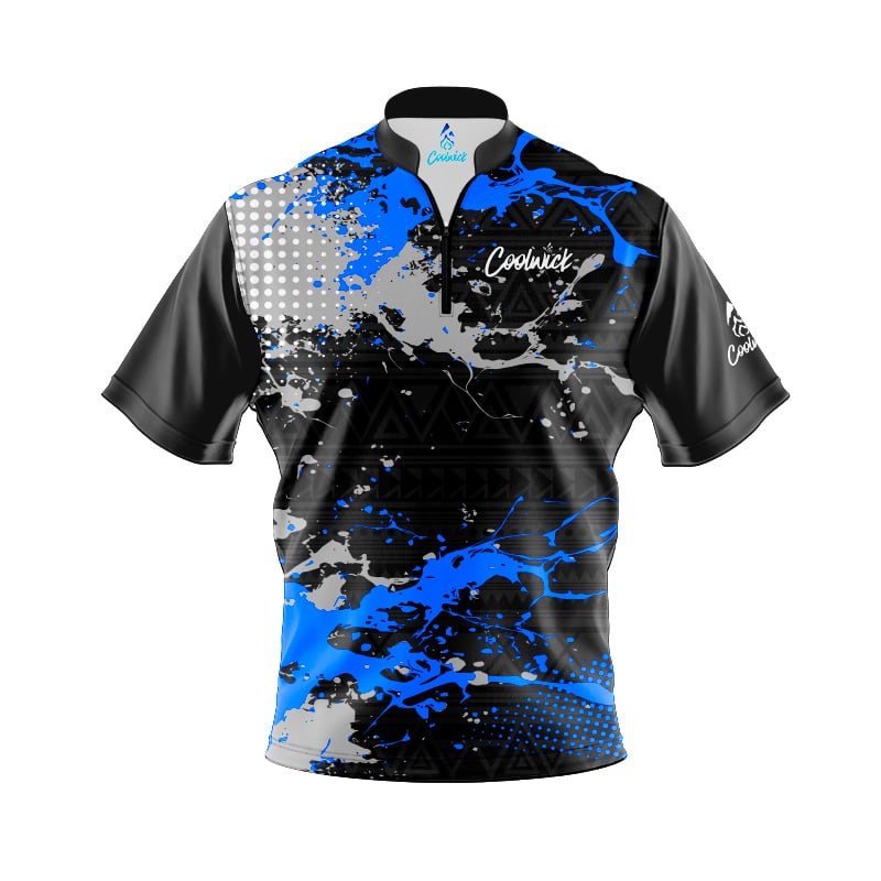 CoolWick Elite Blue Impact Sash Zip Jersey