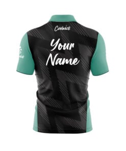 Alternative view of CoolWick Elite Ghostline Seafoam Sash Zip Jersey