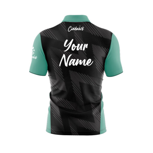 CoolWick Elite Ghostline Seafoam Sash Zip Jersey - Image 2